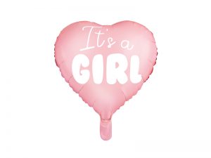 Fóliový balón ružové srdce - It's a girl