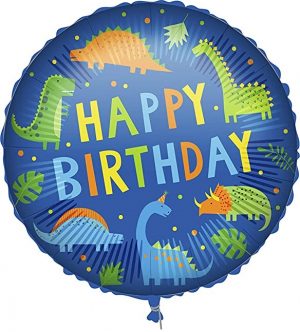 Fóliový balón - Happy Birthday Dino 46 cm