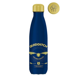 Kovová fľaša na nápoj Harry Potter - Metlobal modrozlatá