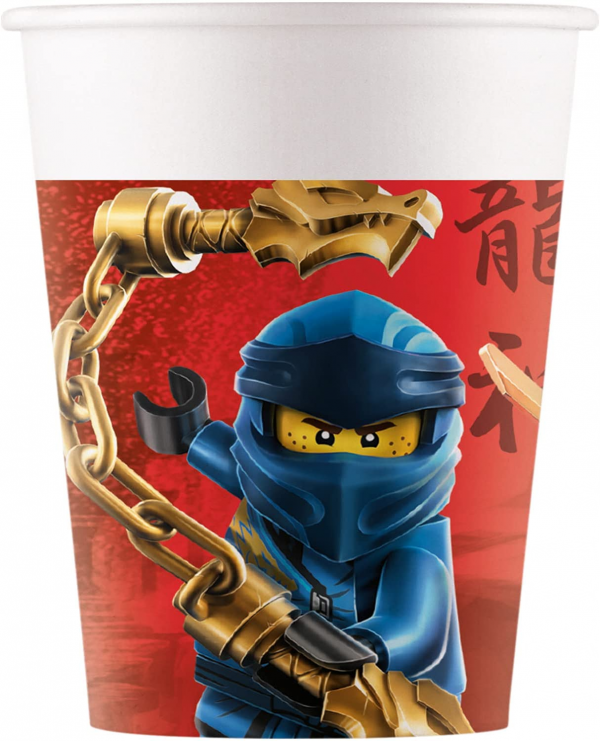 Kvalitné kompostovateľné poháre - Lego Ninjago 8 ks