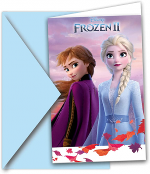 Pozvánky Frozen II 6 ks