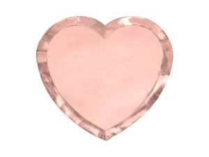 Taniere - ružovozlaté srdce 21x19cm 6 ks