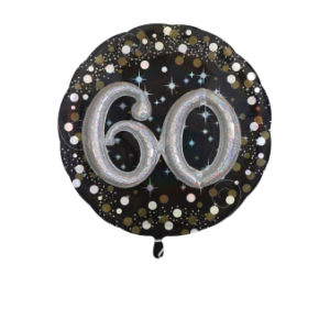 Fóliový balón 60 čiernozlatý 81 x 81 cm
