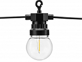 Girlanda čierna  - LED žiarovky (žlté svetlo) 5 m-2