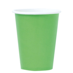 Papierové poháre - Zelené 250 ml 8 ks