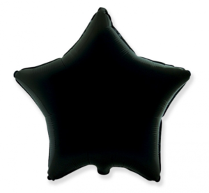 Flexmetal Fóliový balón Hviezda - čierna