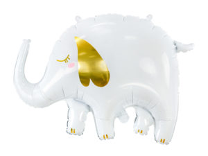 Fóliový balón - Biely sloník 83 x 58 cm