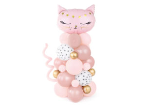 Balónová girlanda - Ružová mačička 83x140cm