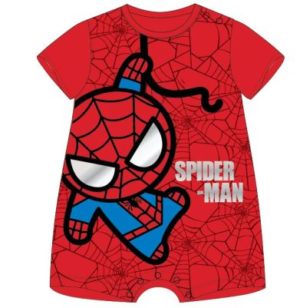 EPlus Detský letný kraťasový overal - Spiderman (červený) Veľkosť najmenší: 24 mesiacov