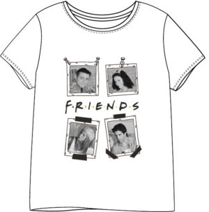 EPlus Dámske tričko - Friends biele Veľkosť - dospelý: XL