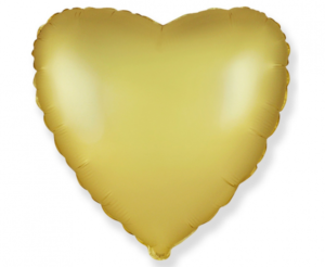 Flexmetal Fóliový balón Srdce - Zlaté 43 cm