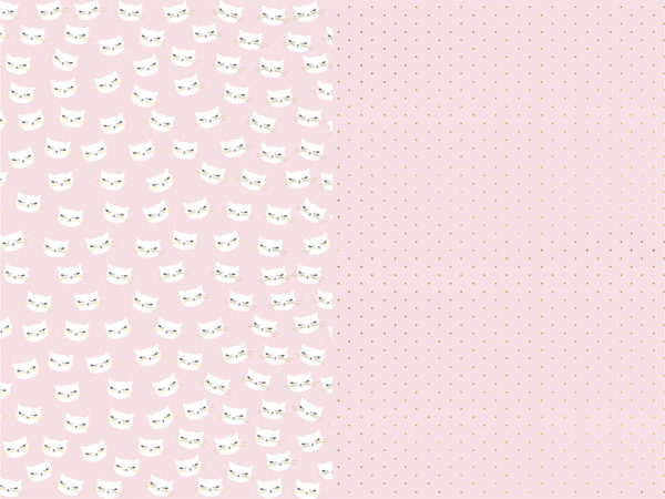 Baliaci papier - Ružová mačička mix 2 ks