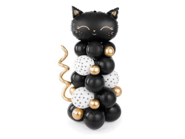 Balónová kytica - Čierna mačka