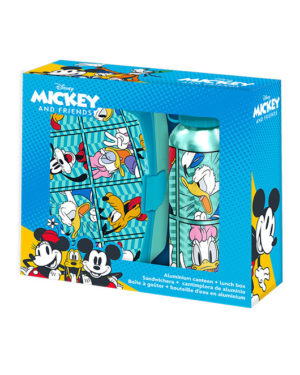 Euroswan Set box na desiatu + fľaša - Mickey Mouse a priatelia