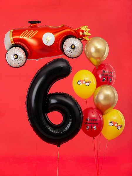 Fóliový balón narodeninové číslo 6 čierny 86 cm-3