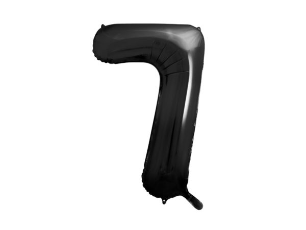 Fóliový balón narodeninové číslo 7 čierny 86 cm