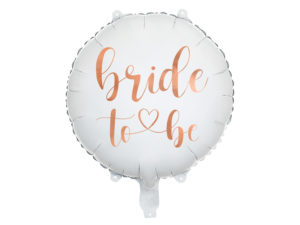 Fóliový balón Bride to be - bieloružový 45 cm