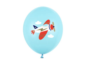 Latexový balón - Lietadlo pastelový modrý