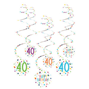 Dekoračné víry - Happy Birthday Konfety 40