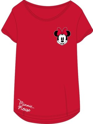 EPlus Dámske pyžamové tričko - Minnie Mouse červené Veľkosť - deti: XL