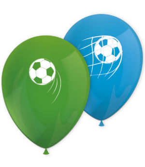 Sada latexových balónov - Futbal modré/zelené 8 ks