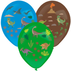 Sada latexových balónov s nálepkami - Dinosaurus 3 ks