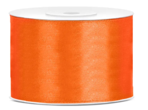 Saténová stuha - oranžová  50 mm/25 m