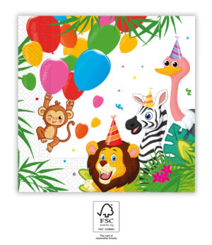 Servítky - Jungle Party 33 x 33 cm 20 ks