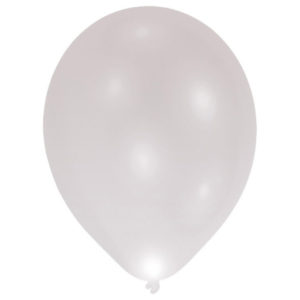 LED balóniky strieborné 5 ks