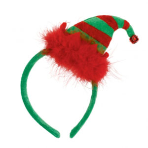 Dámska vianočná čelenka - Elfský klobúčik