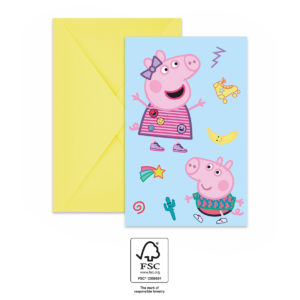 Pozvánky - Peppa Pig 6 ks