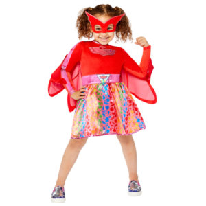 Detský kostým - PJ Mask Owlette dúhové šaty Veľkosť - deti: 6 - 8 rokov