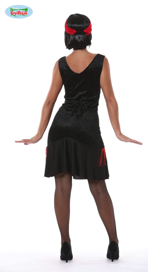 Dámsky kostým - Charleston červeno-čierny Veľkosť - dospelý: L-2