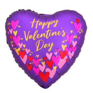 Fóliový balón saténový - Happy Valentines Day Luxe