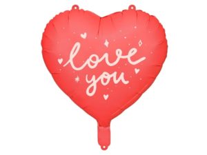 Fóliový balón - Červené srdce love you 45 cm