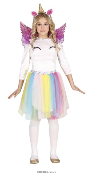 Dievčenský kostým - Jednorožec dúhový Veľkosť - deti: XL