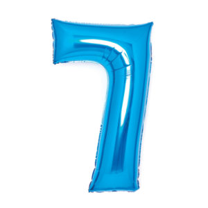 Fóliový balón číslo - modrý 7