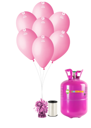 Hélium párty set s ružovými balónikmi 20 ks