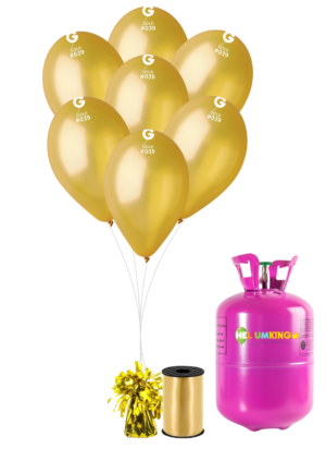 Hélium párty set so zlatými balónikmi 20 ks