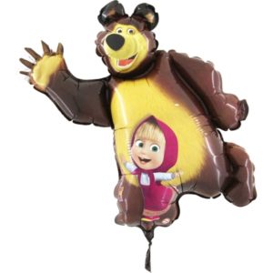 Mini fóliový balón - Máša a medveď
