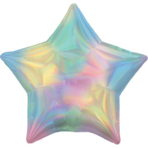 Fóliový balón - Holografická hviezda 43 cm
