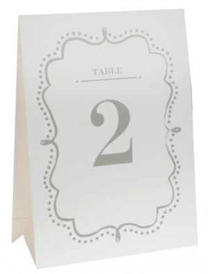 Santex Dekorácia na stôl - číslovanie biele