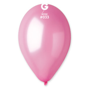 Balón metalický - baby ružová 28 cm 100 ks