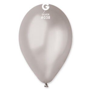 Balón metalický - strieborný 28 cm 100 ks