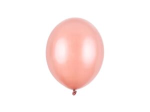 Balón metalický ružovo zlatý 23 cm